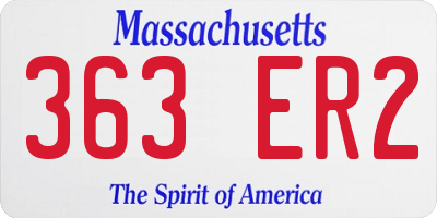 MA license plate 363ER2