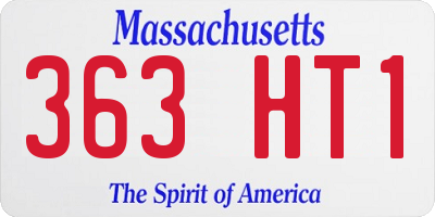 MA license plate 363HT1
