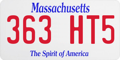 MA license plate 363HT5