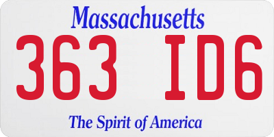 MA license plate 363ID6