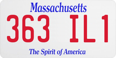 MA license plate 363IL1