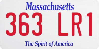 MA license plate 363LR1