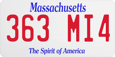 MA license plate 363MI4