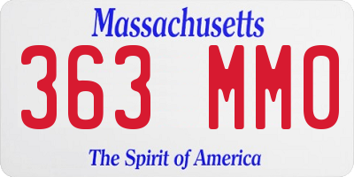 MA license plate 363MM0