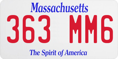 MA license plate 363MM6