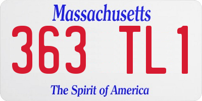 MA license plate 363TL1