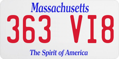 MA license plate 363VI8
