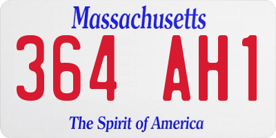 MA license plate 364AH1