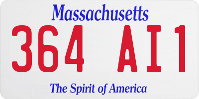 MA license plate 364AI1