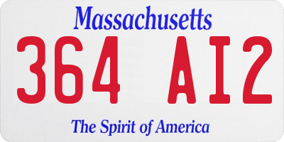 MA license plate 364AI2