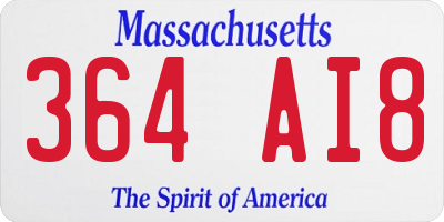 MA license plate 364AI8