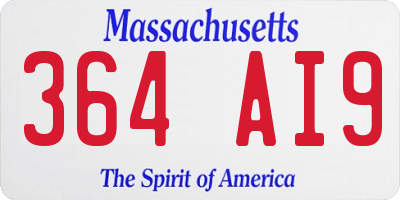 MA license plate 364AI9