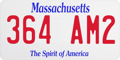MA license plate 364AM2