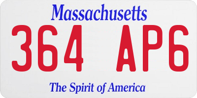 MA license plate 364AP6