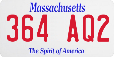 MA license plate 364AQ2