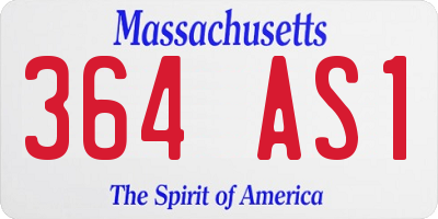 MA license plate 364AS1