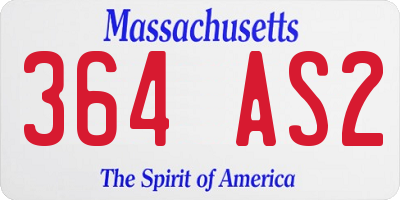 MA license plate 364AS2