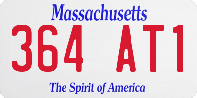MA license plate 364AT1