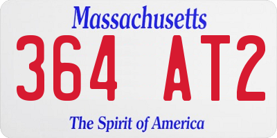 MA license plate 364AT2