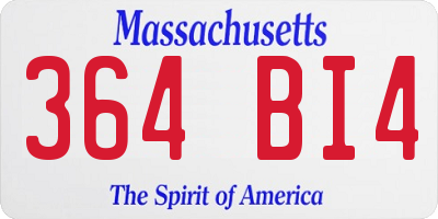 MA license plate 364BI4