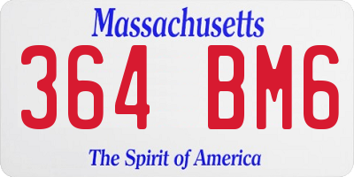 MA license plate 364BM6