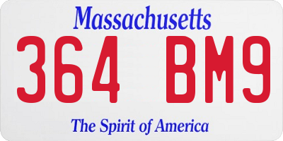 MA license plate 364BM9