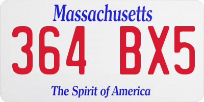 MA license plate 364BX5