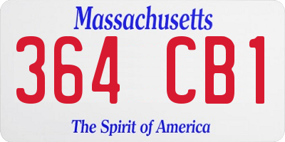 MA license plate 364CB1