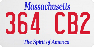 MA license plate 364CB2