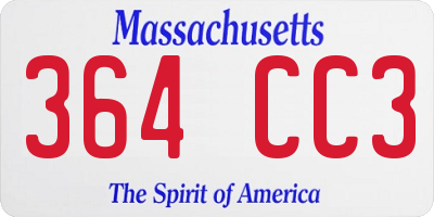 MA license plate 364CC3