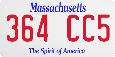 MA license plate 364CC5