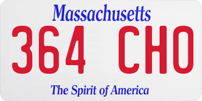 MA license plate 364CH0
