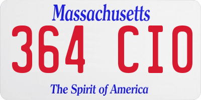 MA license plate 364CI0