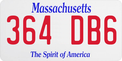 MA license plate 364DB6
