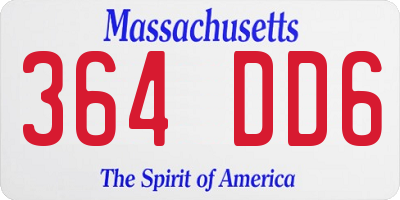 MA license plate 364DD6