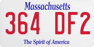 MA license plate 364DF2