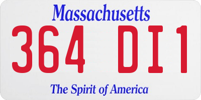 MA license plate 364DI1