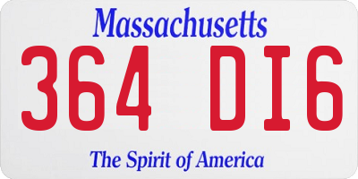 MA license plate 364DI6