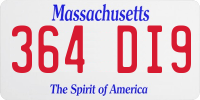 MA license plate 364DI9