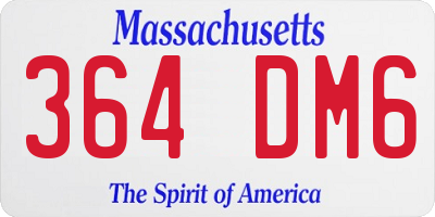 MA license plate 364DM6