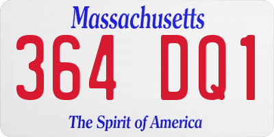 MA license plate 364DQ1