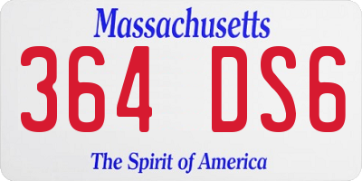 MA license plate 364DS6