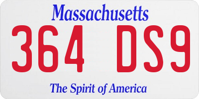 MA license plate 364DS9