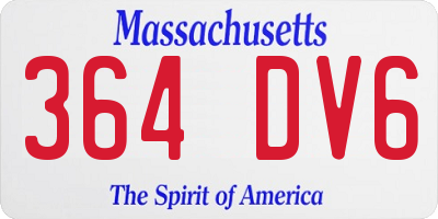 MA license plate 364DV6
