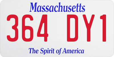MA license plate 364DY1