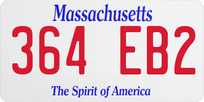 MA license plate 364EB2