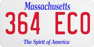 MA license plate 364EC0