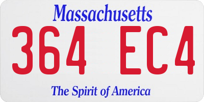 MA license plate 364EC4
