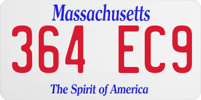 MA license plate 364EC9