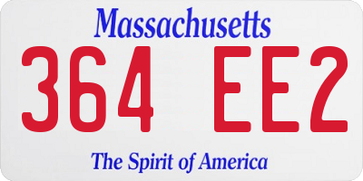 MA license plate 364EE2